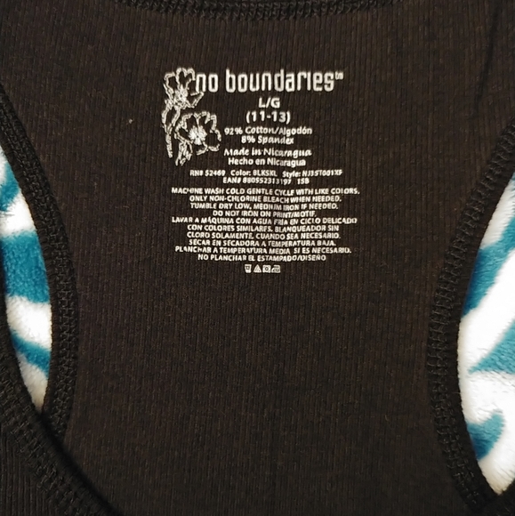 No Boundaries Racerback tank top. Size Lg 11-13 Pick skull with stars. - Picture 2 of 2